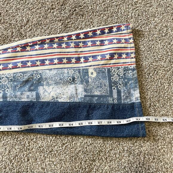 Free People Blue and White Patchwork Jumpsuit - Picture 9 of 10